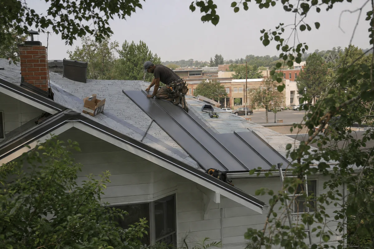 Metal roof installation on a property in Caldwell, ID